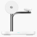 C69 3-in-1 Qi2 25W Magnetic Wireless Charger Stand Zinc Alloy Cooling Charging Station for Phone Watch Earphones Wholesale
