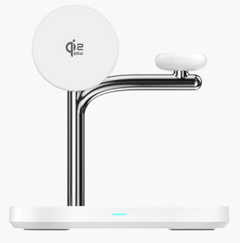 C69 3-in-1 Qi2 25W Magnetic Wireless Charger Stand Zinc Alloy Cooling Charging Station for Phone Watch Earphones Wholesale